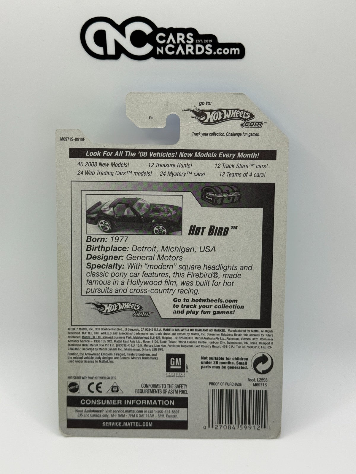 2008 Hot Wheels Super Treasure Hunt 05/12 Hot Bird Firebird With Protector