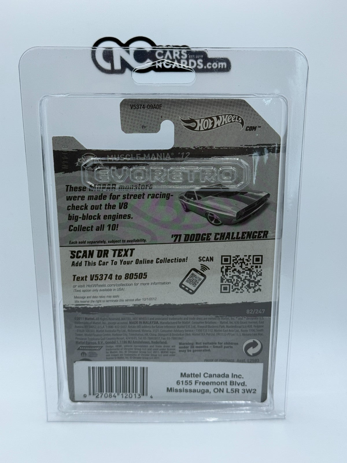2012 Hot Wheels Super Treasure Hunt '71 Dodge Challenger With Protector