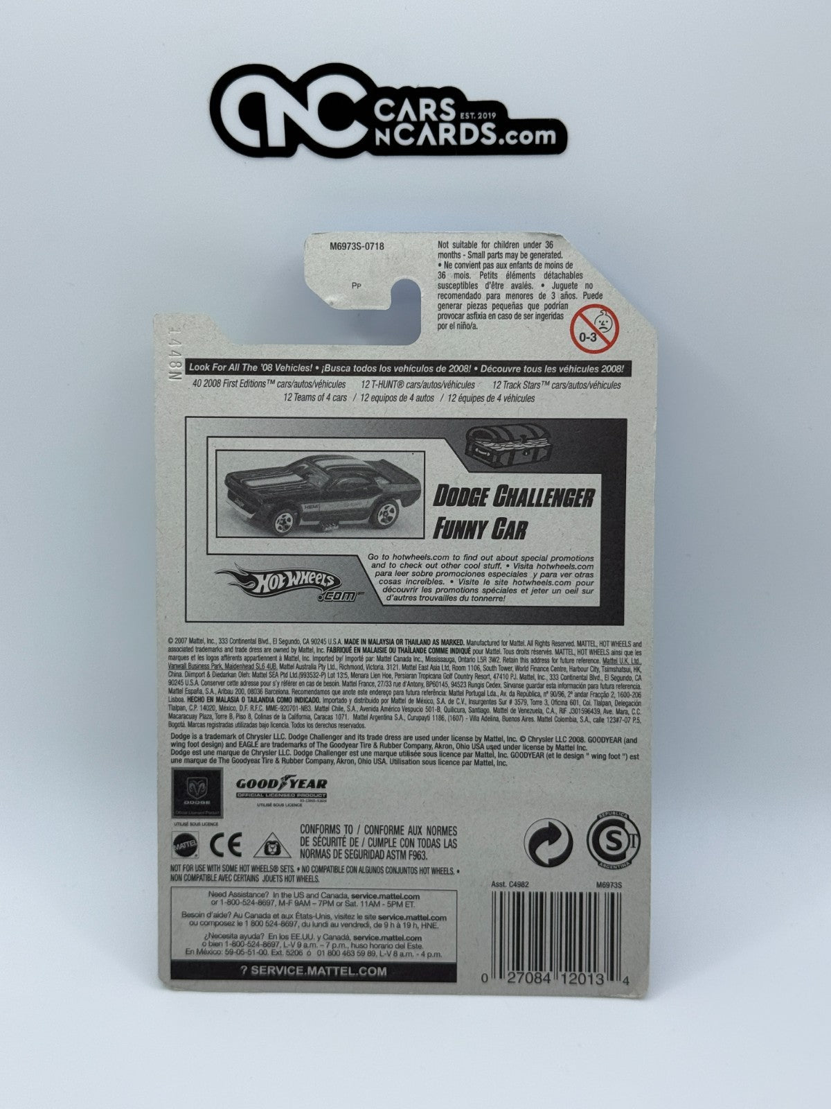 2008 Hot Wheels T-Hunt$ Super Treasure Hunt 07/12 Dodge Challenger Funny Car