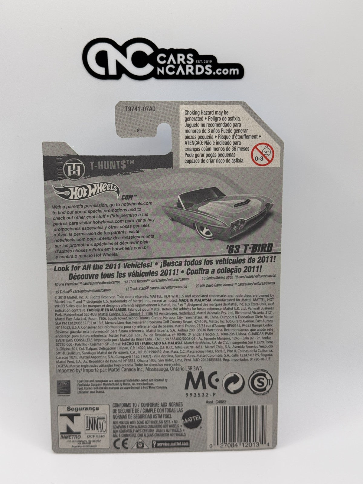2011 Hot Wheels Super Treasure Hunt 6/15 '63 T-Bird With Protector
