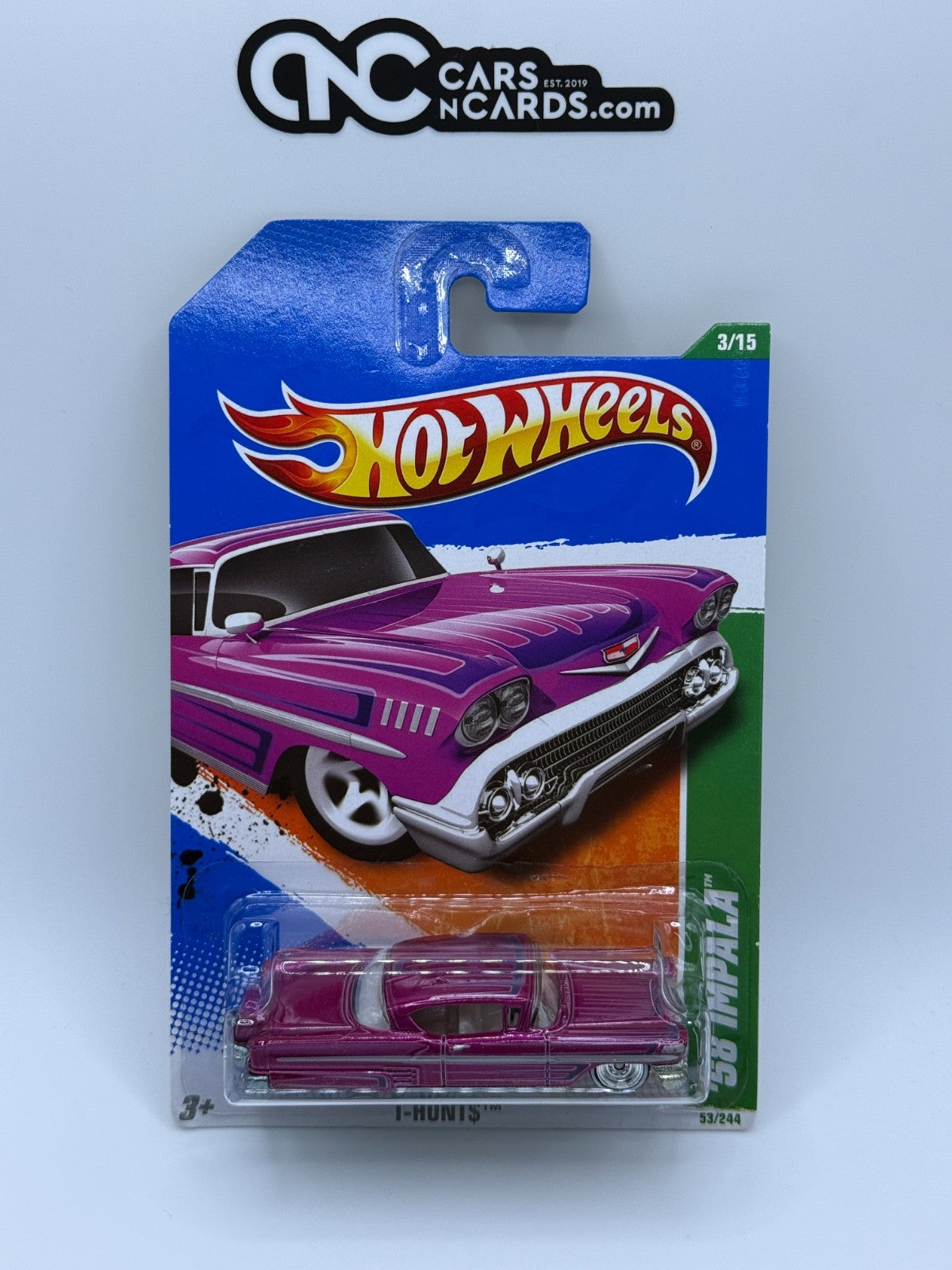 2011 Hot Wheels Super Treasure Hunt 3/15 '58 Impala With Protector