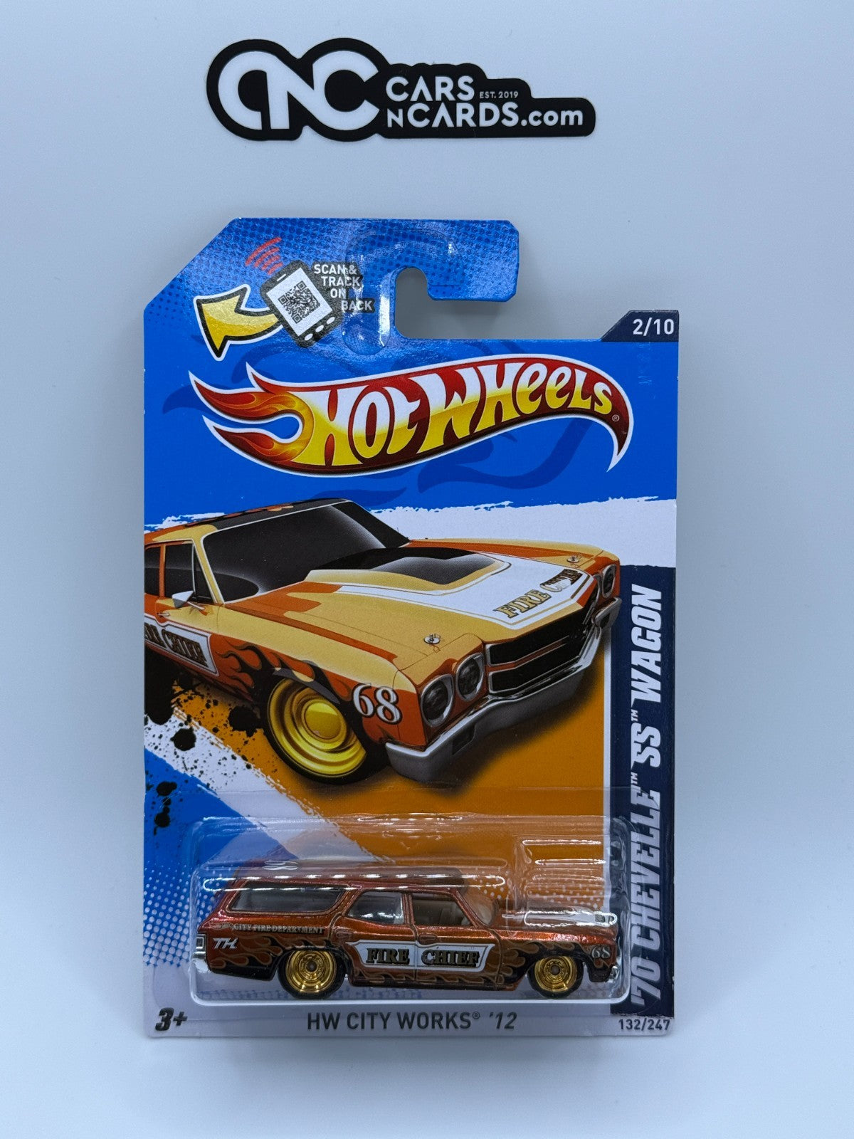 2012 Hot Wheels Super Treasure Hunt '70 Chevelle SS Wagon With Protector