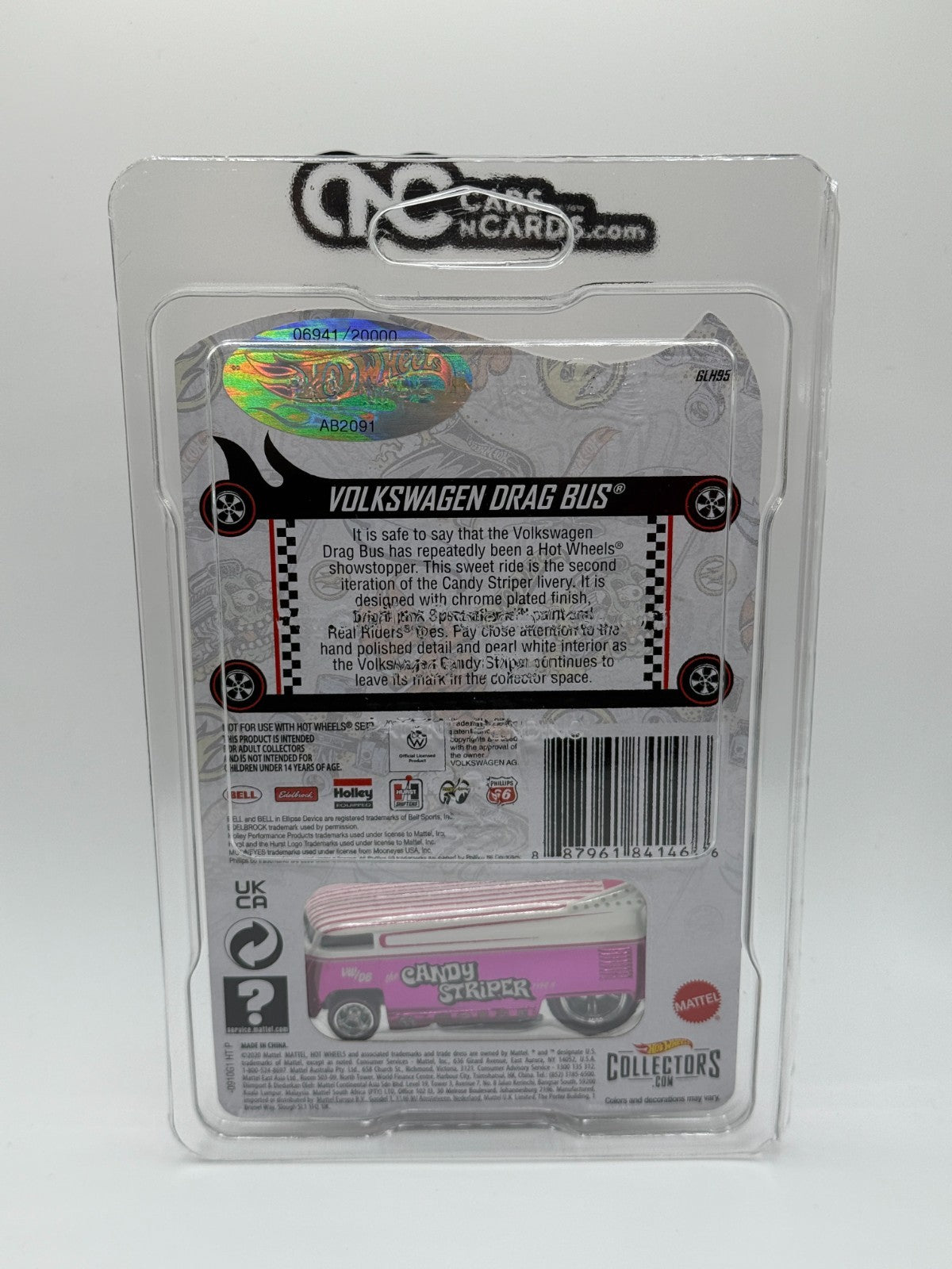 2021 Hot Wheels RLC Candy Striper Volkswagen Drag Bus Pink 06941/20000