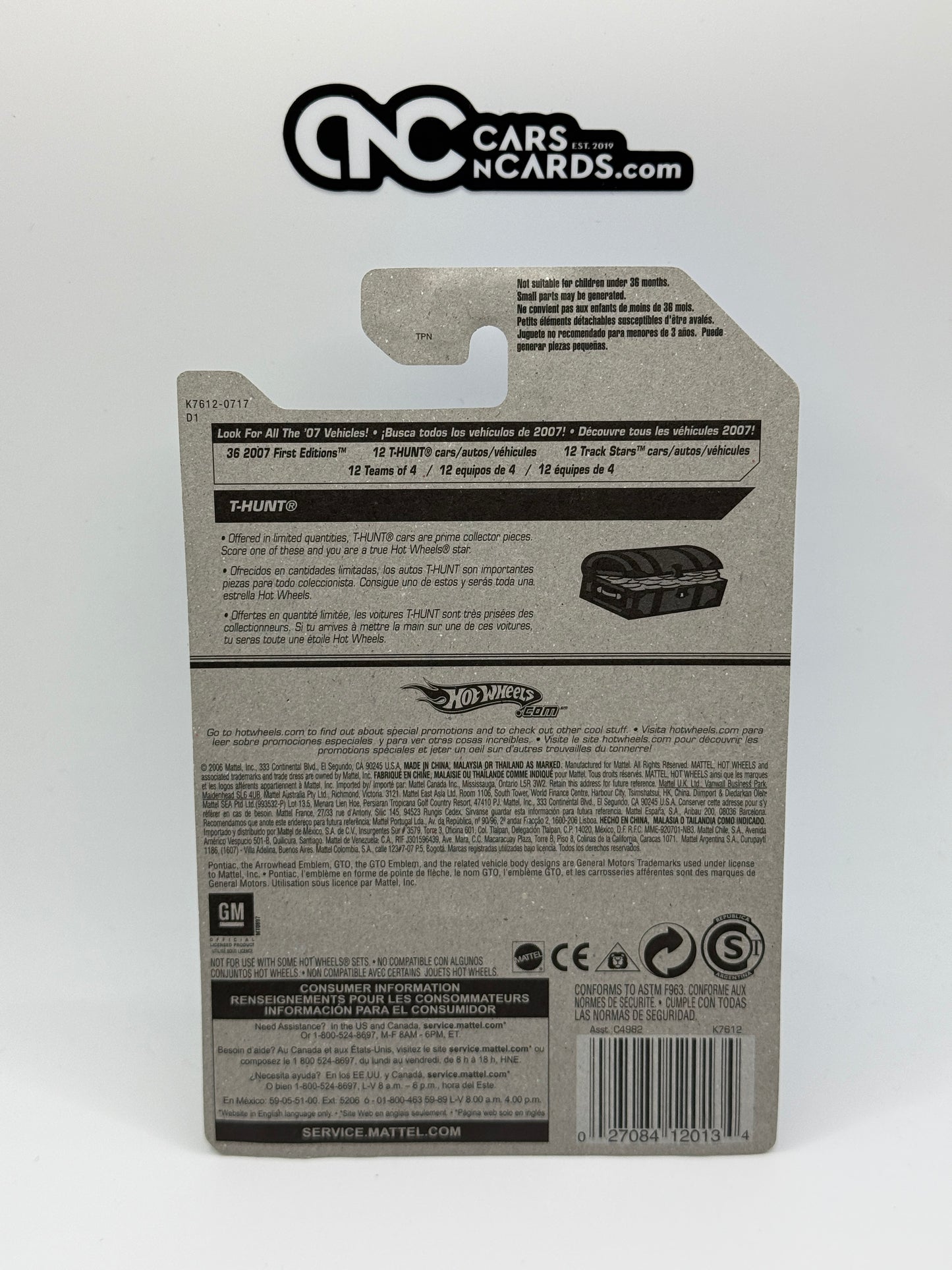 2007 Hot Wheels T-Hunt Treasure Hunt 01/12 '69 Pontiac GTO