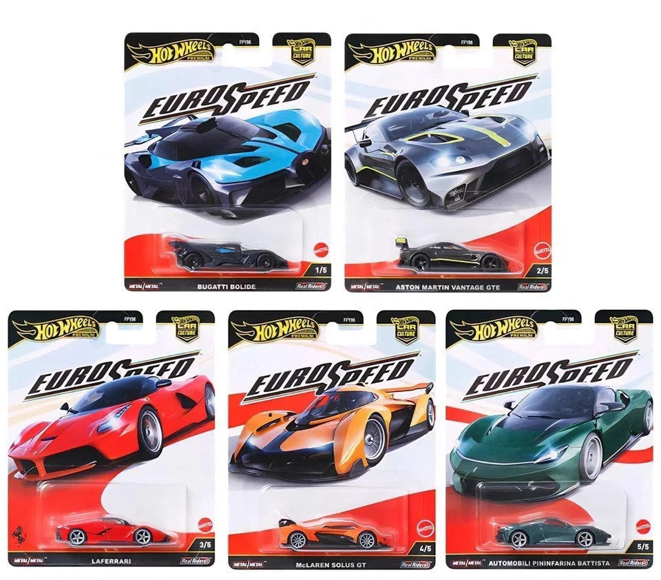 2025 Hot Wheels Premium Car Culture EuroSpeed Full Set of 5 Cars