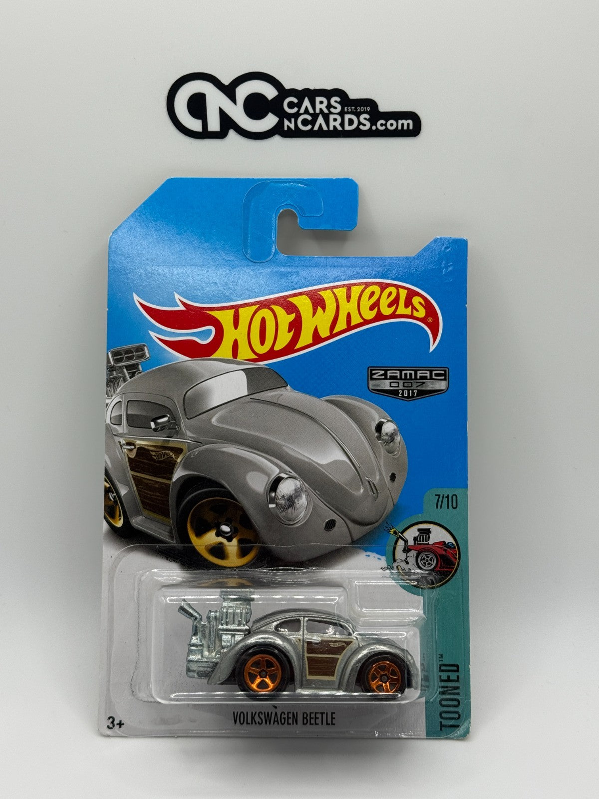2017 Hot Wheels Tooned 7/10 Zamac Volkswagen Beetle Tooned (Soft Corners)