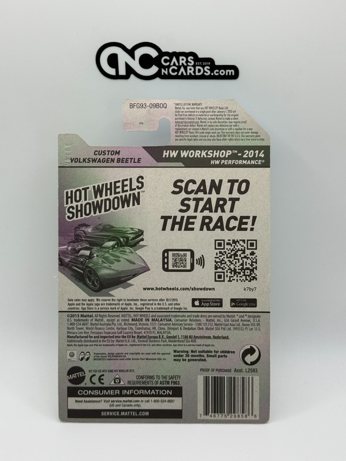2014 Hot Wheels HW Workshop Zamac Volkswagen Beetle Mooneyes (Rough Edges)