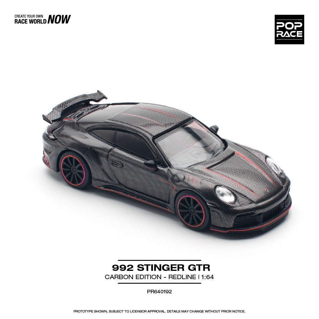POPRACE 1:64 STINGER 992 CARBON EDITION (RED LINE) PR640192