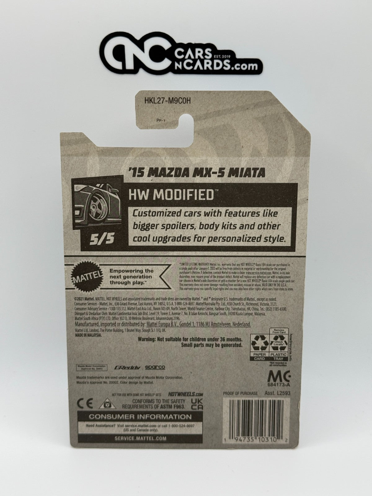 2023 Hot Wheels Zamac '15 Mazda MX-5 Miata