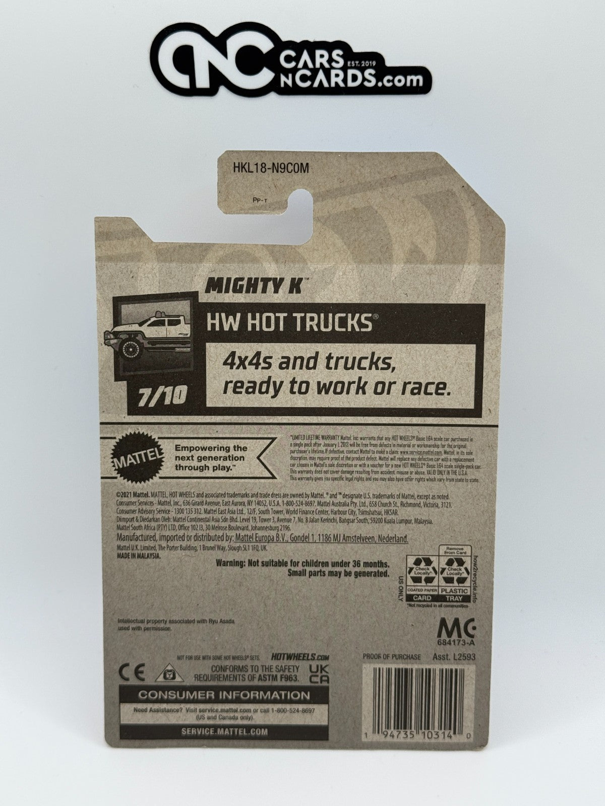 2023 Hot Wheels HW Hot Trucks 7/10 Super Treasure Hunt Mighty K With Protector