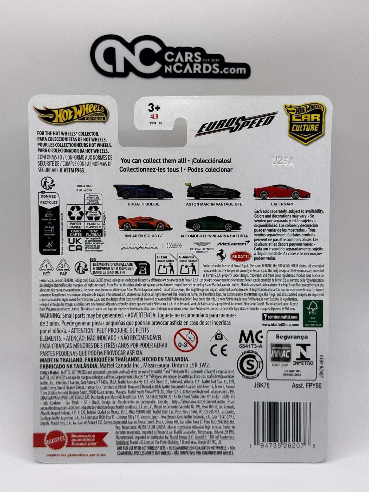 2025 Hot Wheels Premium Car Culture HW EuroSpeed 4/5 McLaren Solus GT