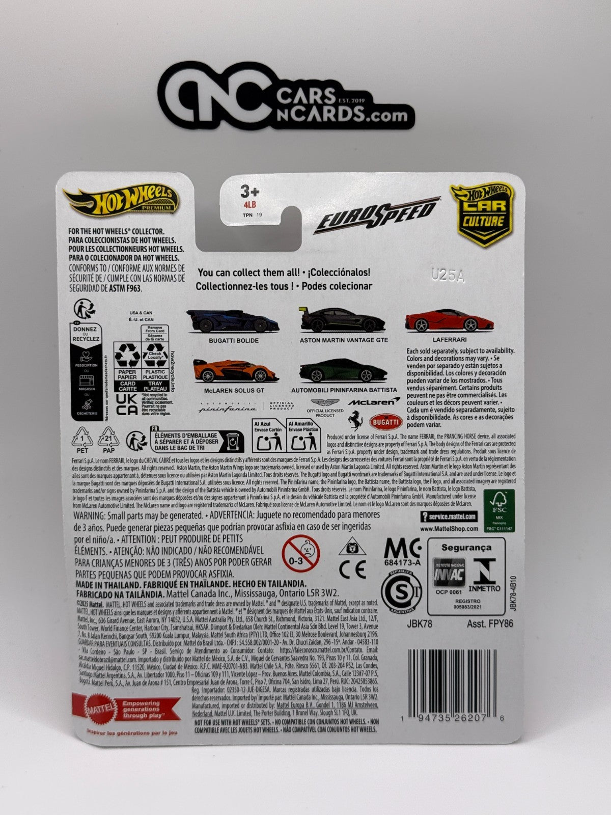 2025 Hot Wheels Premium Car Culture HW EuroSpeed McLaren Solus GT (Card Damage)