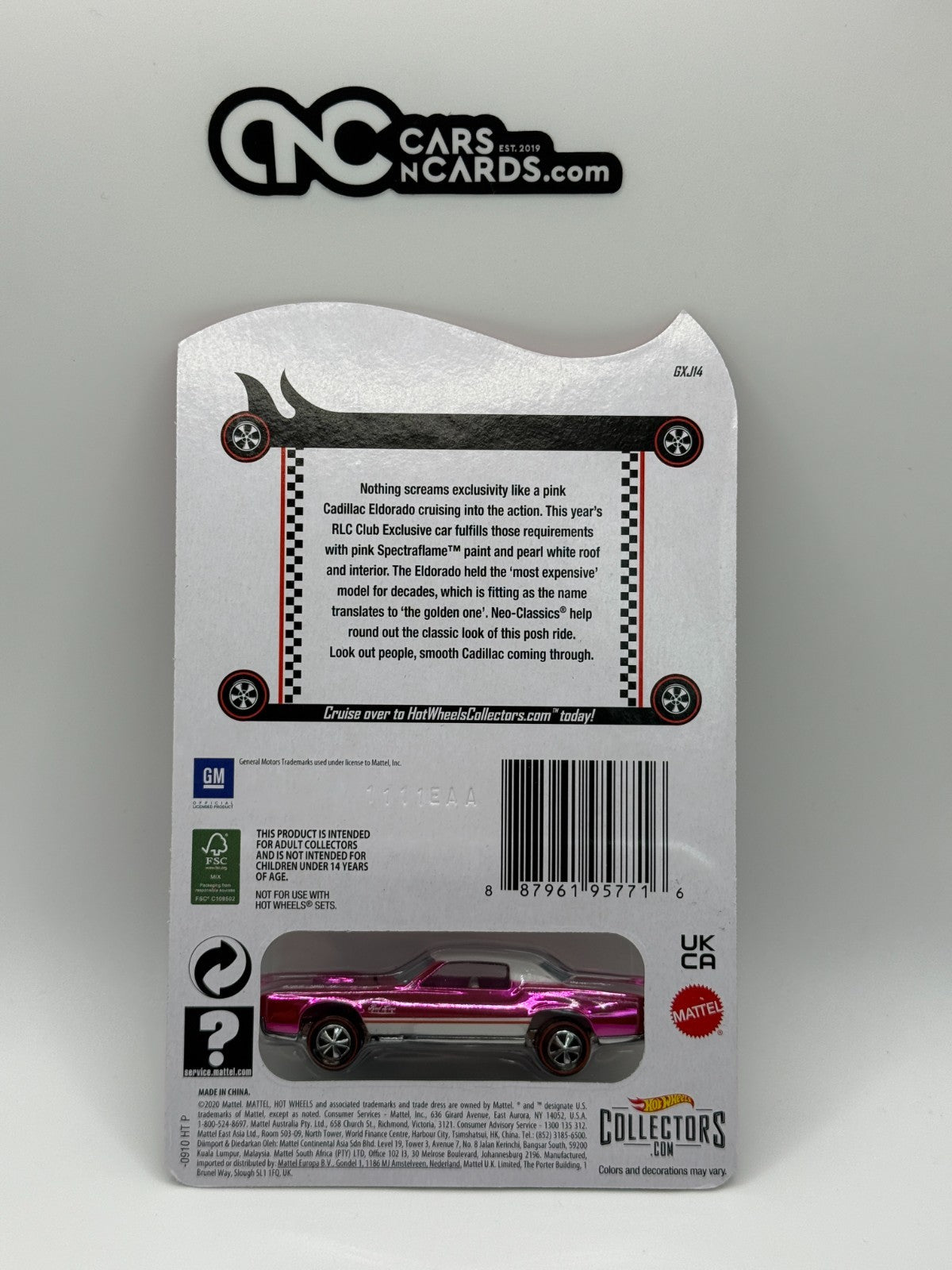2021 Hot Wheels RLC Pink Custom Cadillac Eldorado With Protector