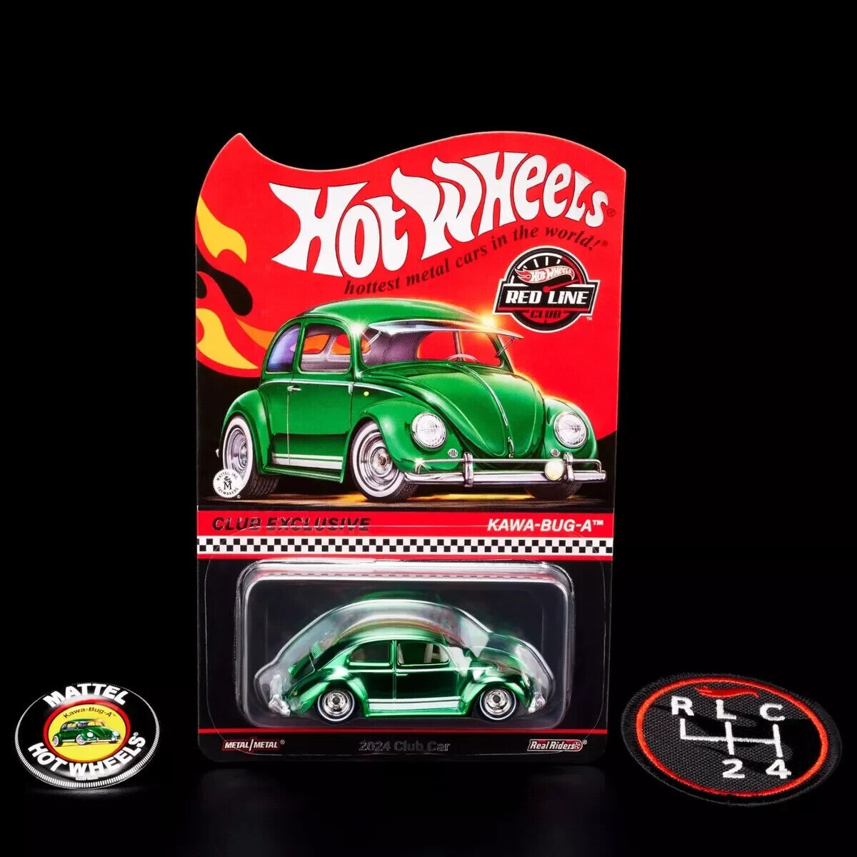 2024 Hot Wheels RLC Kawa-Bug-A Green With Patch and Pin With Protector