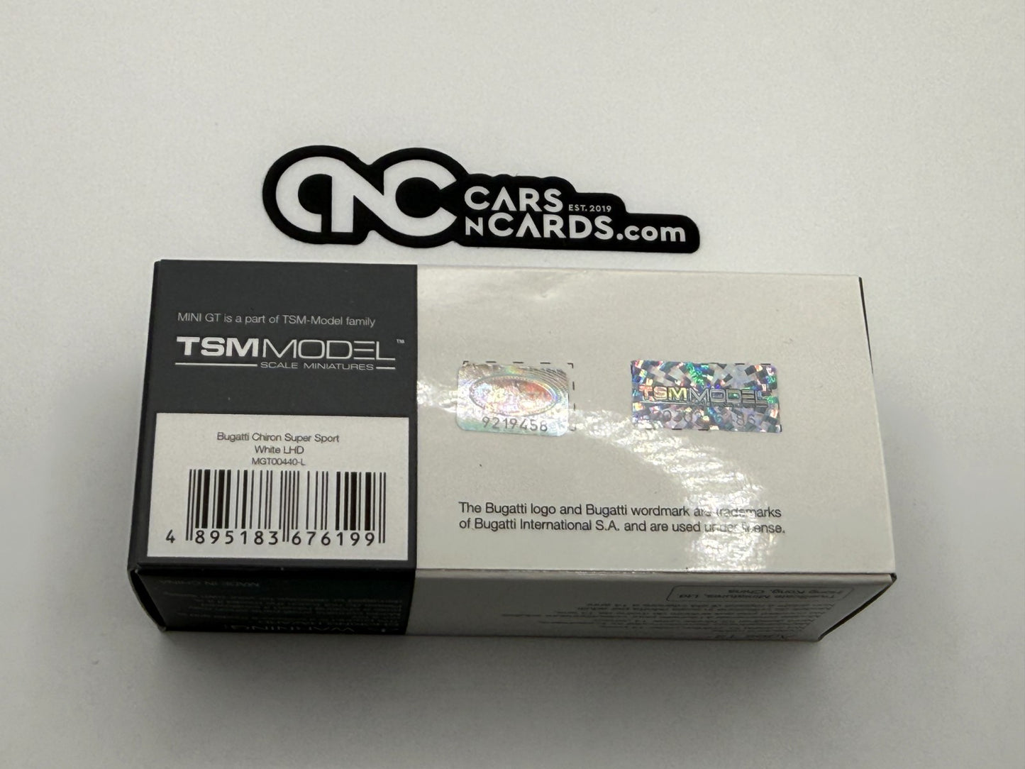 Mini GT Bugatti Chiron Super Sport White 440 Open Box