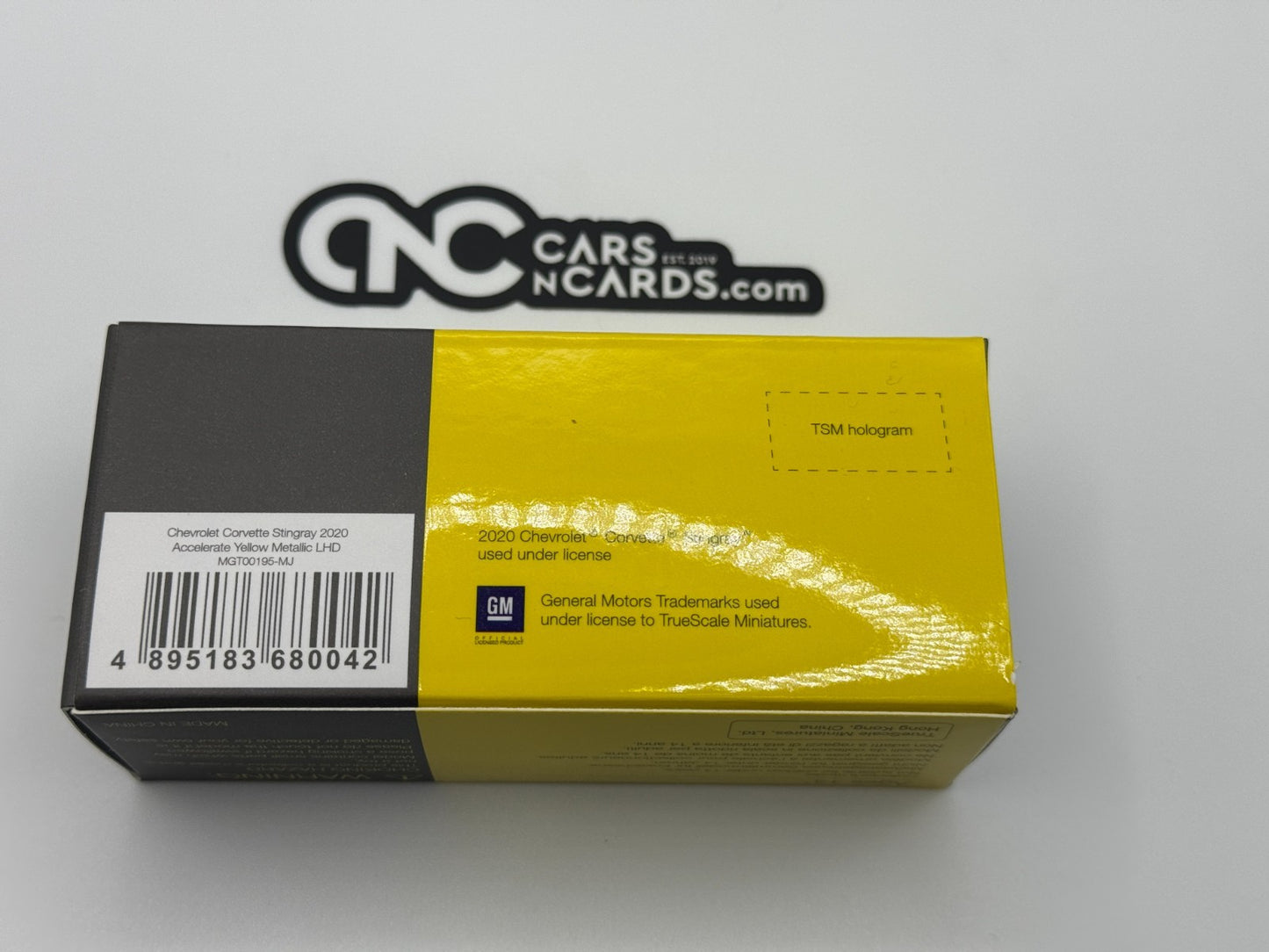 Mini GT Chevrolet Corvette Stingray Accelerate Yellow Metallic 195 Open Box