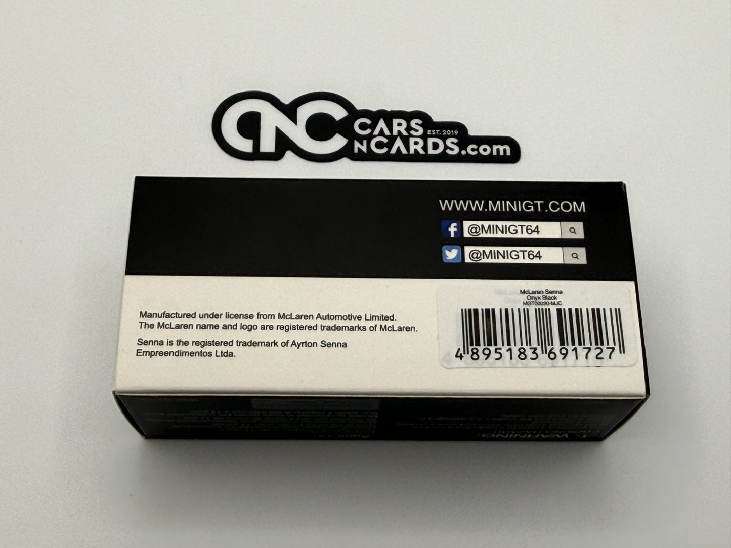 MINI GT McLaren Senna Onyx Black #20 Open Box