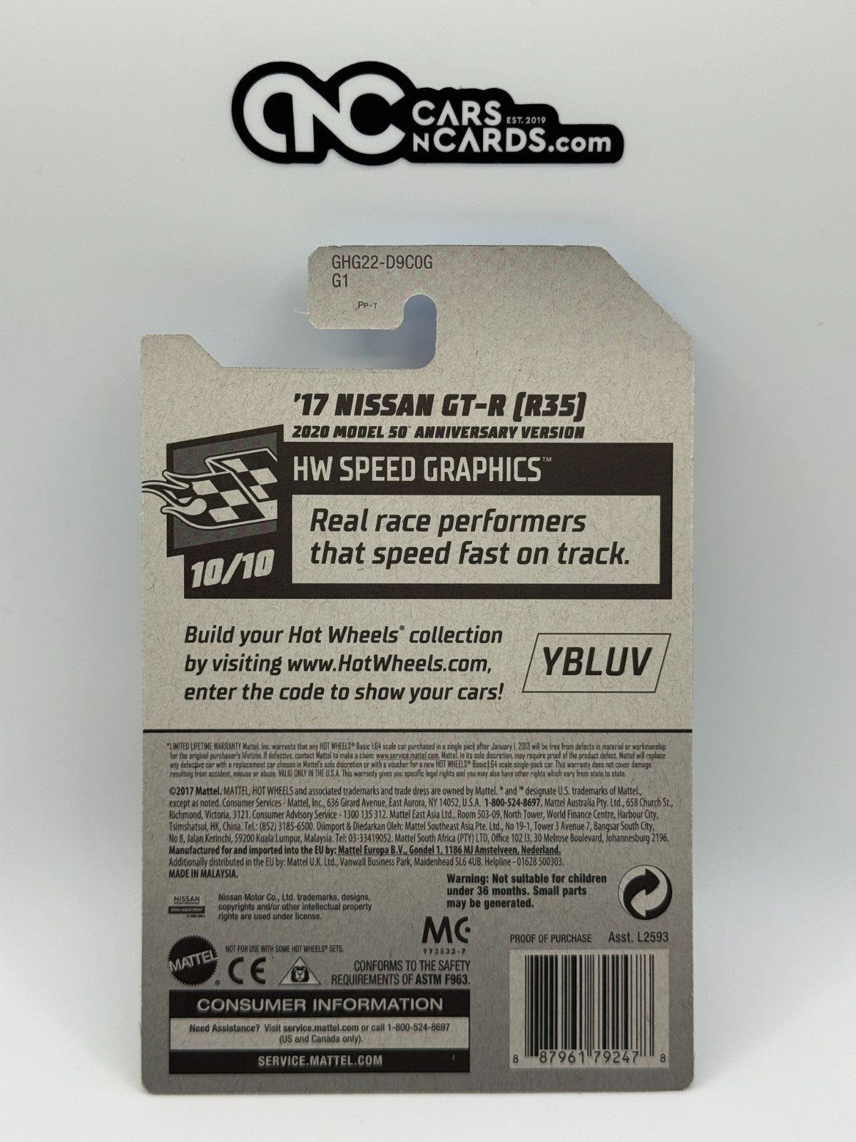 2020 Hot Wheels Super Treasure Hunt '17 Nissan GT-R (R35) With Protector