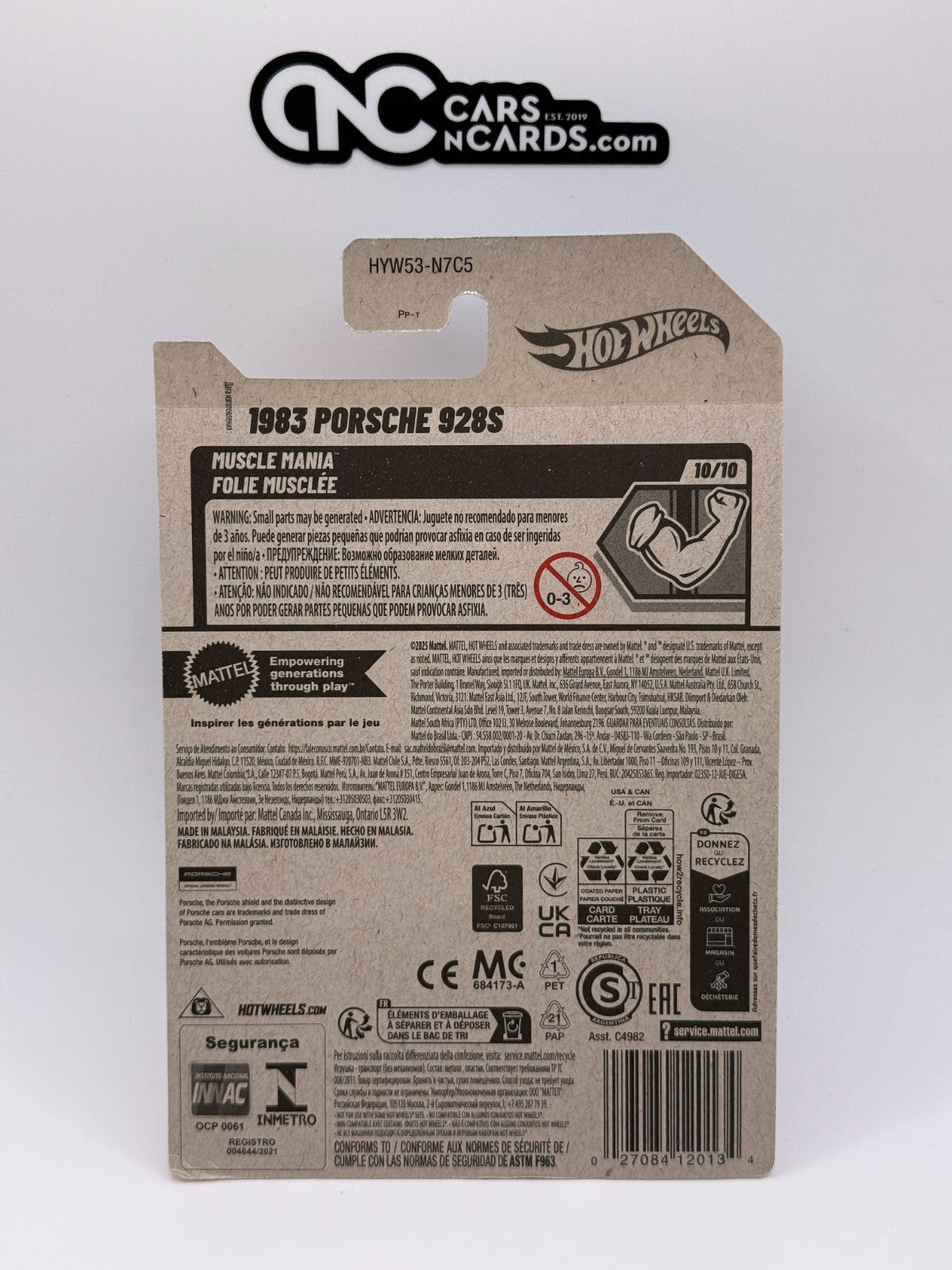 2025 Hot Wheels Muscle Mania 10/10 1983 Porsche 928S Red