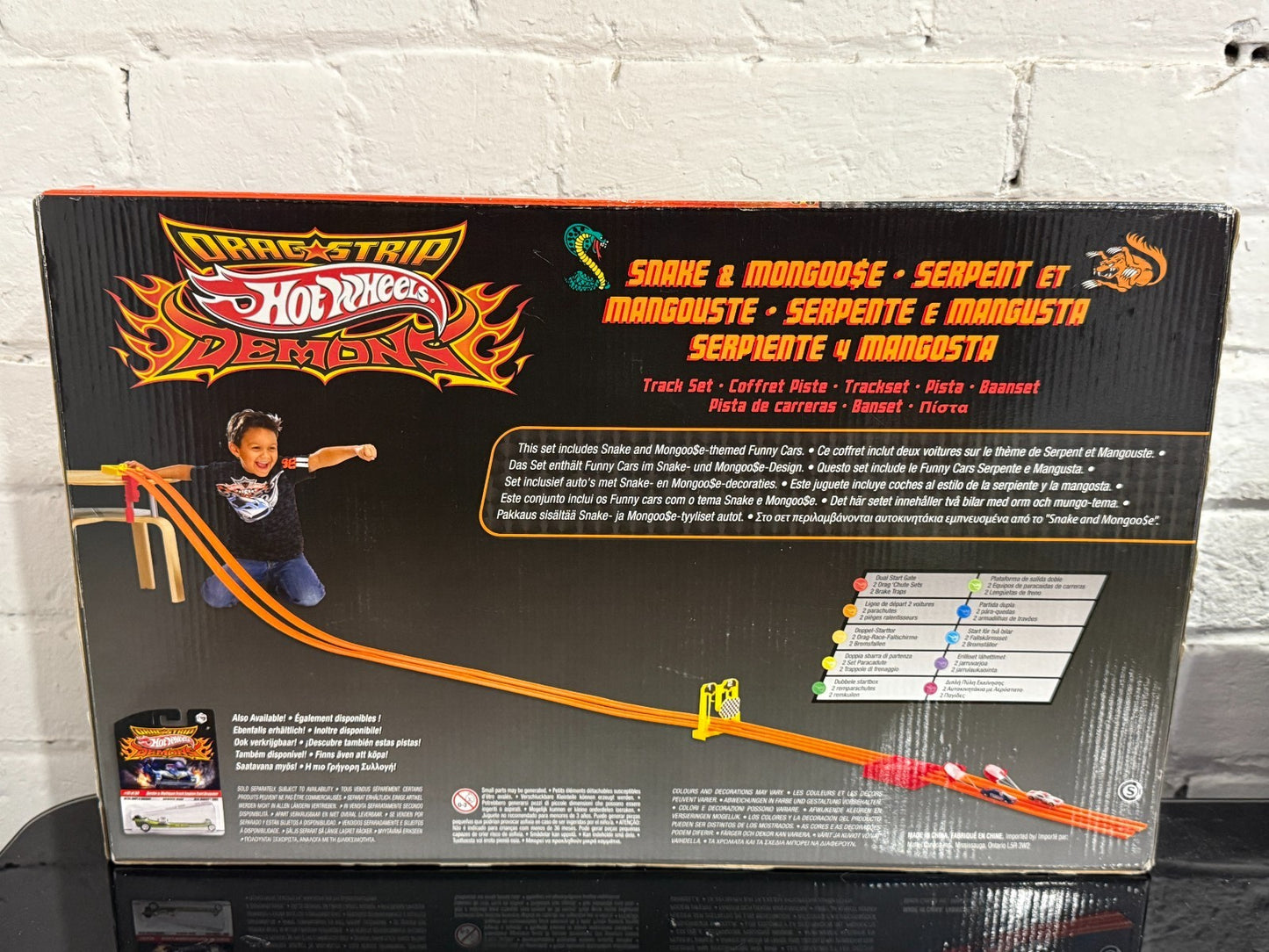 Hot Wheels Snake & Mongoose Drag Strip Demons Race Track Sealed Box