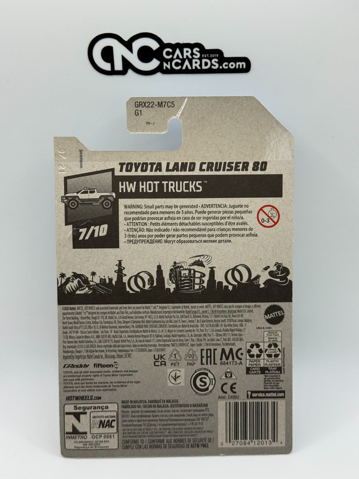2021 Hot Wheels HW Hot Trucks 7/10 Toyota Land Cruiser 80 (Card Damage)