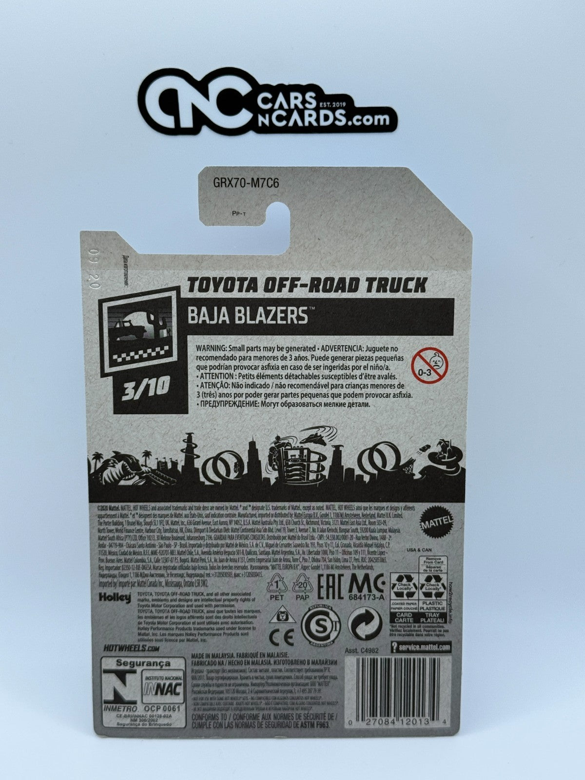 2021 Hot Wheels Baja Blazers 3/10 Toyota Off-Road Truck Holley Orange