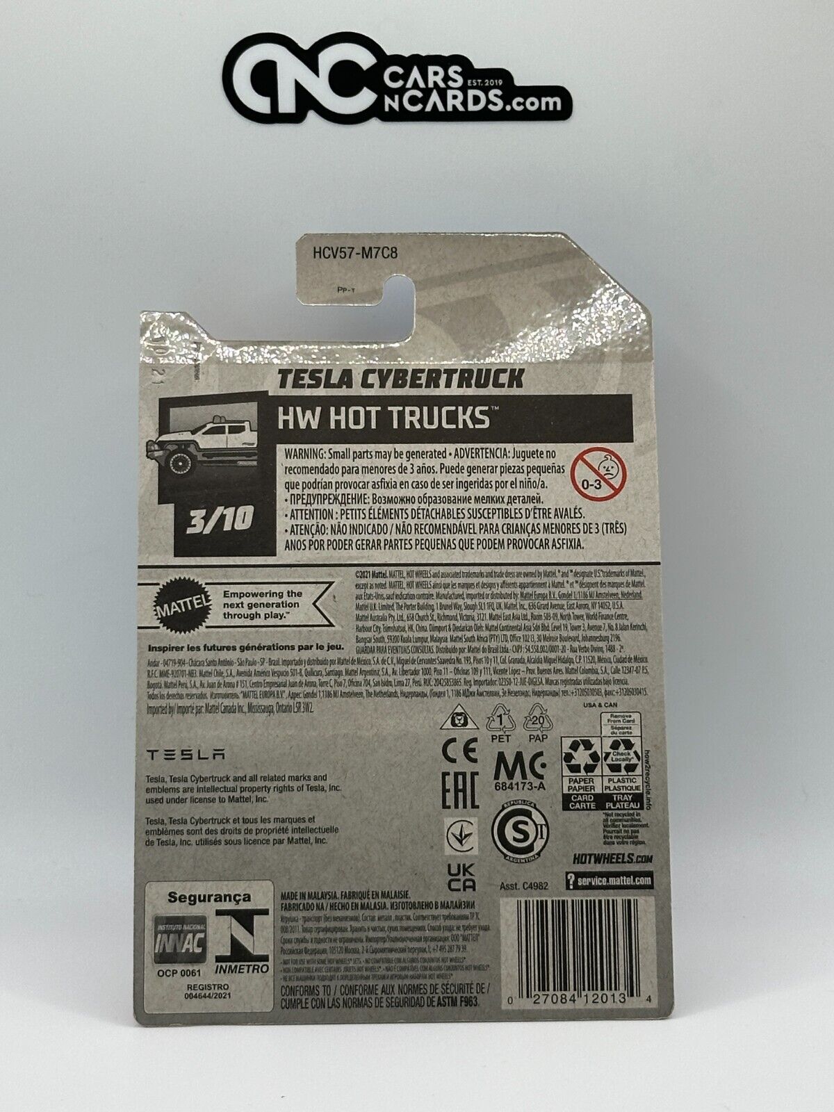 2022 Hot Wheels HW Hot Trucks 3/10 Tesla Cybertruck