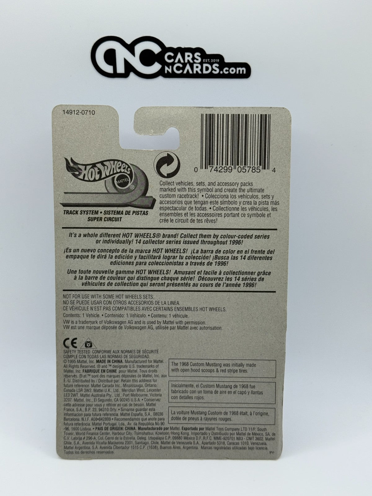 1996 Hot Wheels First Edition 6/12 VW Drag Bus With Protector