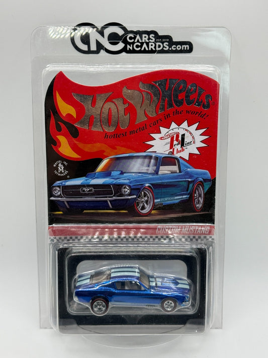 2019 Hot Wheels RLC Custom Mustang Blue 06583/12500 With Protector