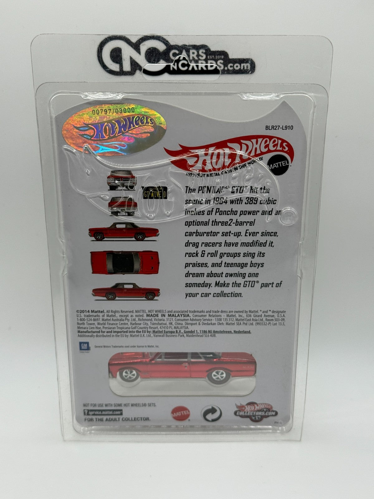 2016 Hot Wheels RLC '64 Pontiac GTO 0797/03000 With Protector