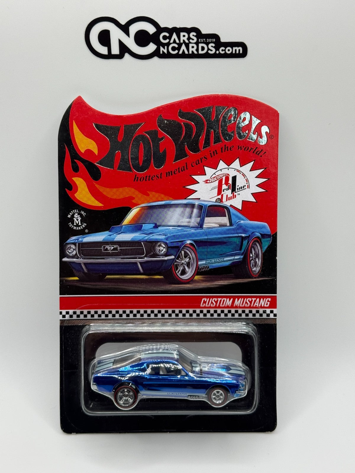 2019 Hot Wheels RLC Custom Mustang Blue 06583/12500 With Protector
