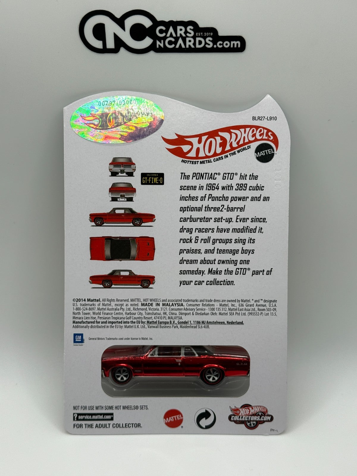 2016 Hot Wheels RLC '64 Pontiac GTO 0797/03000 With Protector