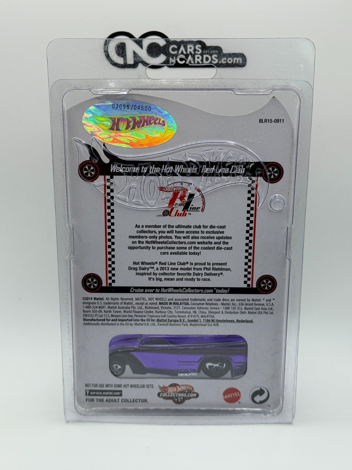 2014 Hot Wheels RLC Drag Dairy Purple 03095/04500 With Protector