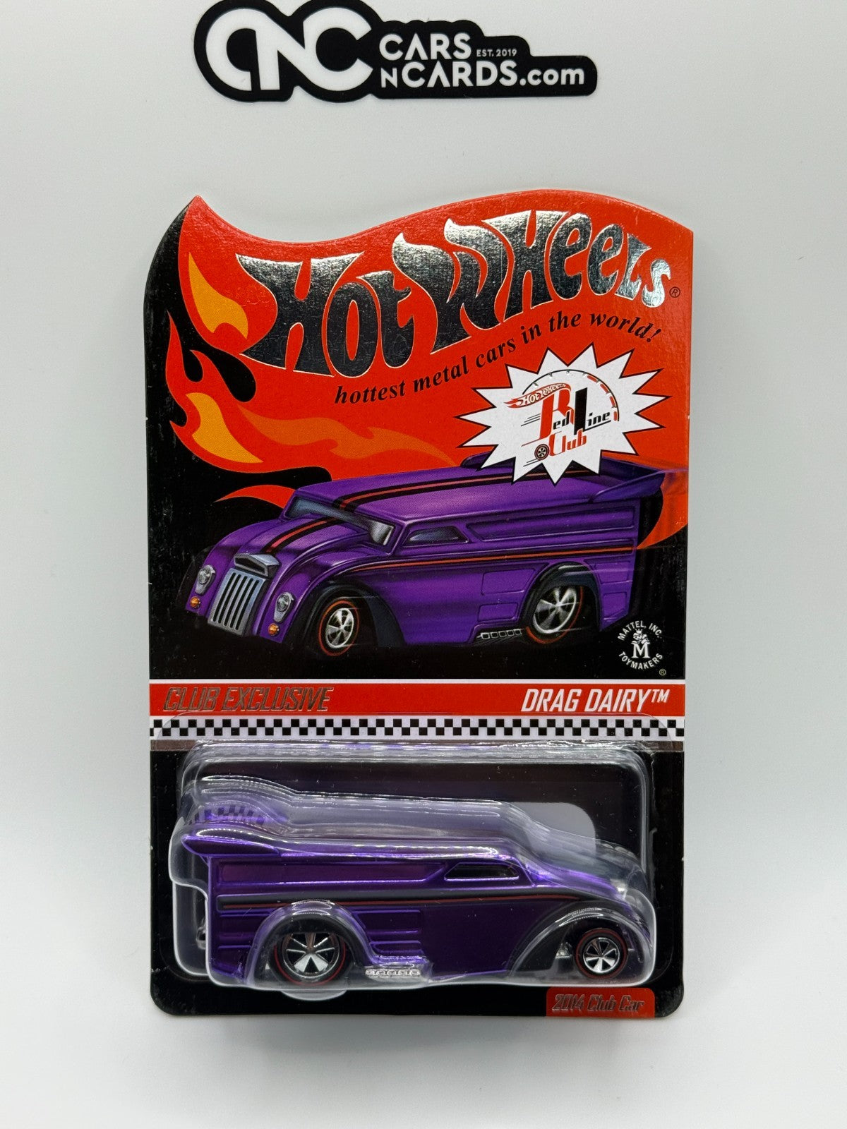 2014 Hot Wheels RLC Drag Dairy Purple 03095/04500 With Protector