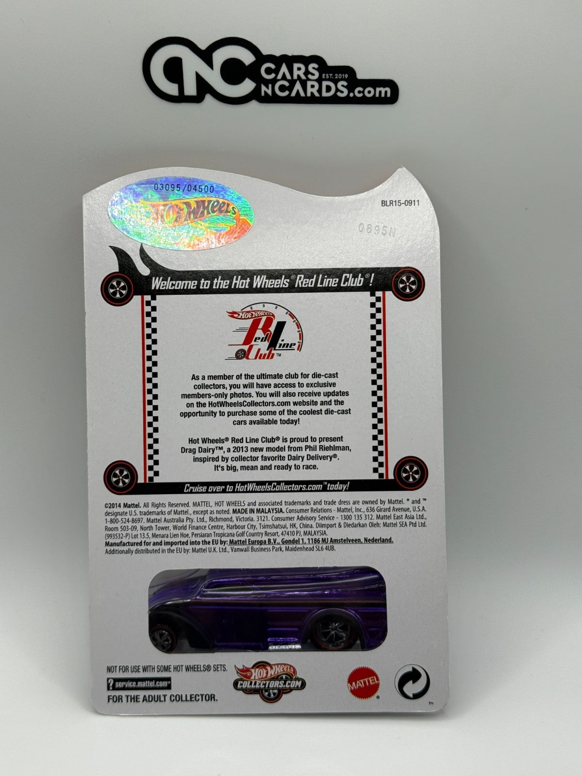2014 Hot Wheels RLC Drag Dairy Purple 03095/04500 With Protector