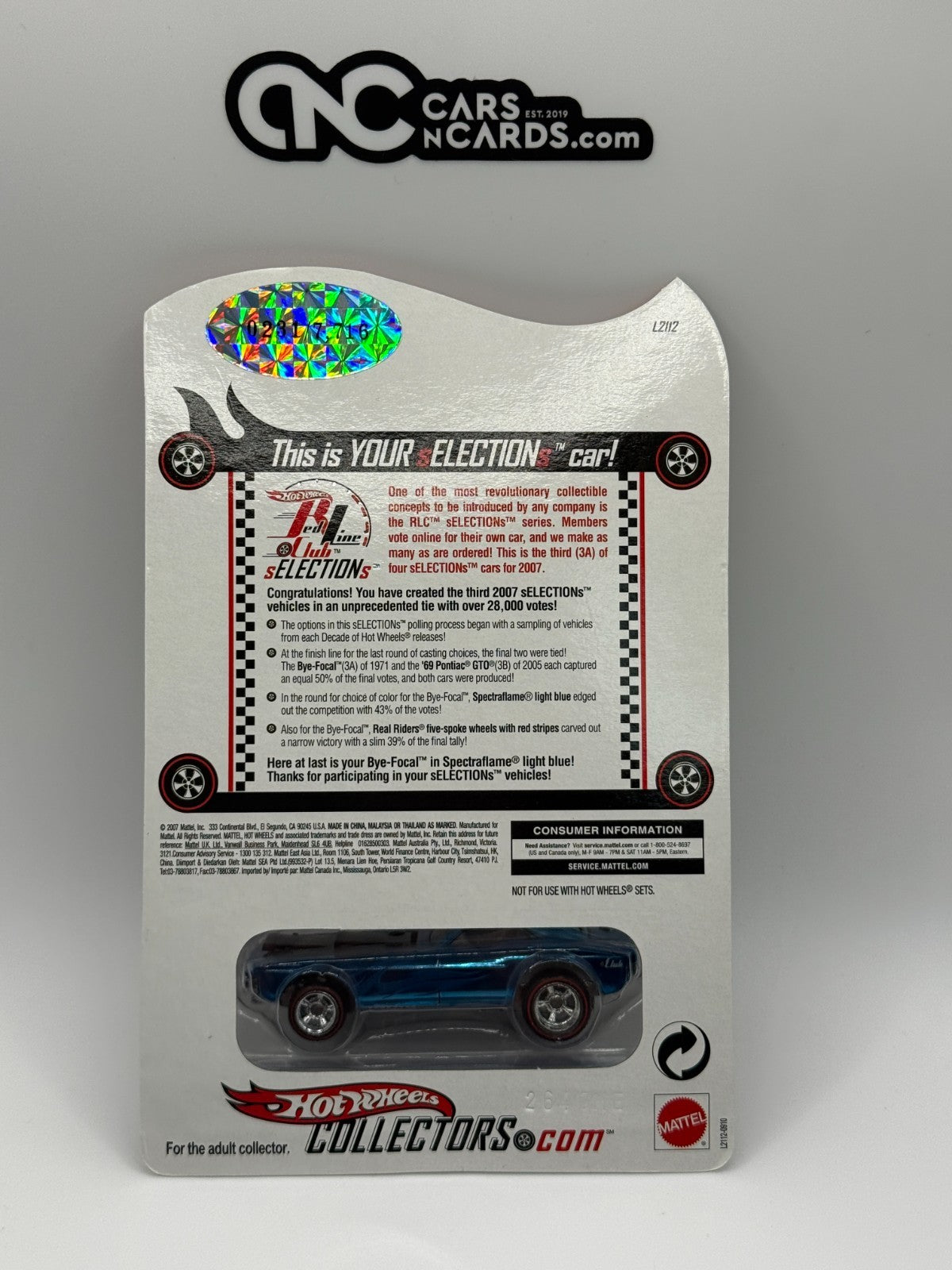 2007 Hot Wheels RLC sELECTIONs Series Bye-Focal With Protector