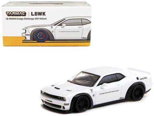 Tarmac Works Global64 LBWK LB-Works Dodge Challenger SRT Hellcat White Open Box