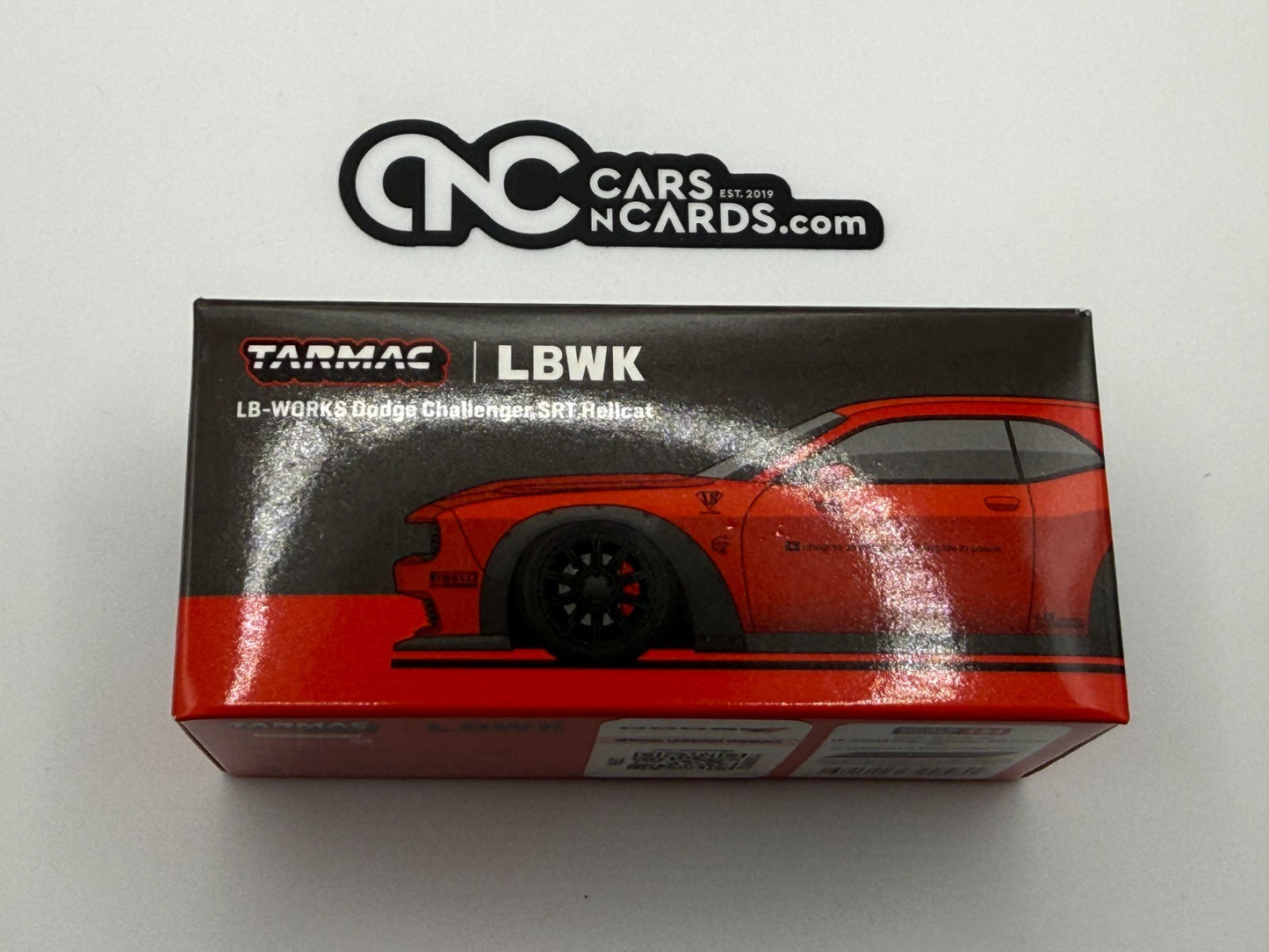 Tarmac Works Global64 LBWK LB-Works Dodge Challenger SRT Hellcat Red Open Box
