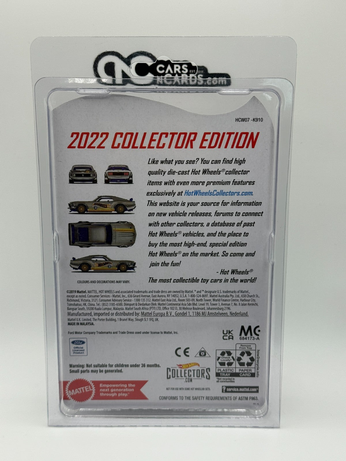 2022 Hot Wheels Zamac Edition Mail In '70 Mustang Boss 302 With Protector