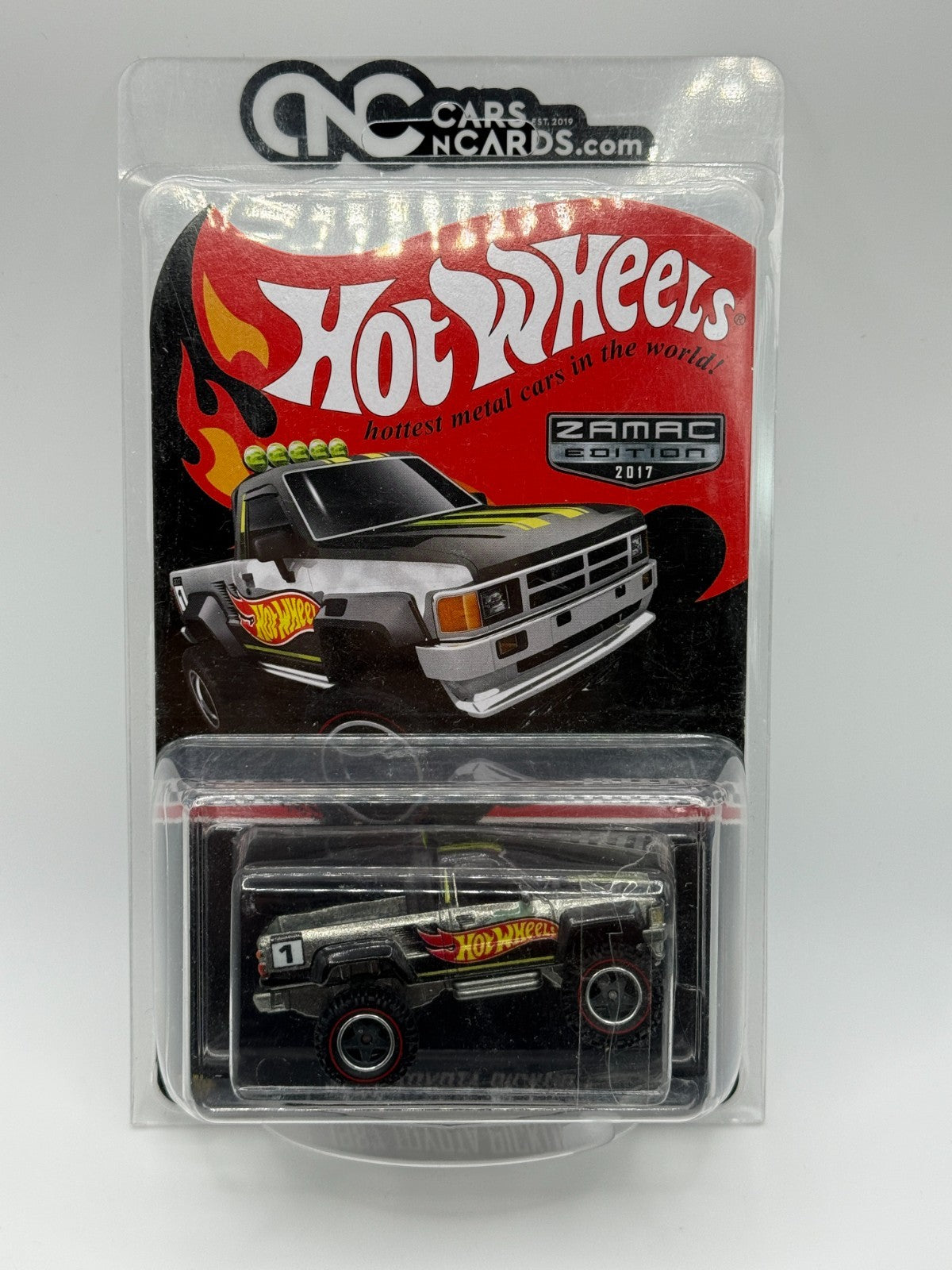 2017 Hot Wheels Zamac Mail In 1987 Toyota Pickup With Protector Blister Damage