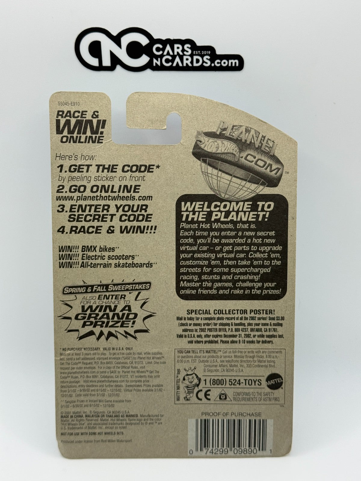 2002 Hot Wheels Pikes Peak Celica (Card Damage)