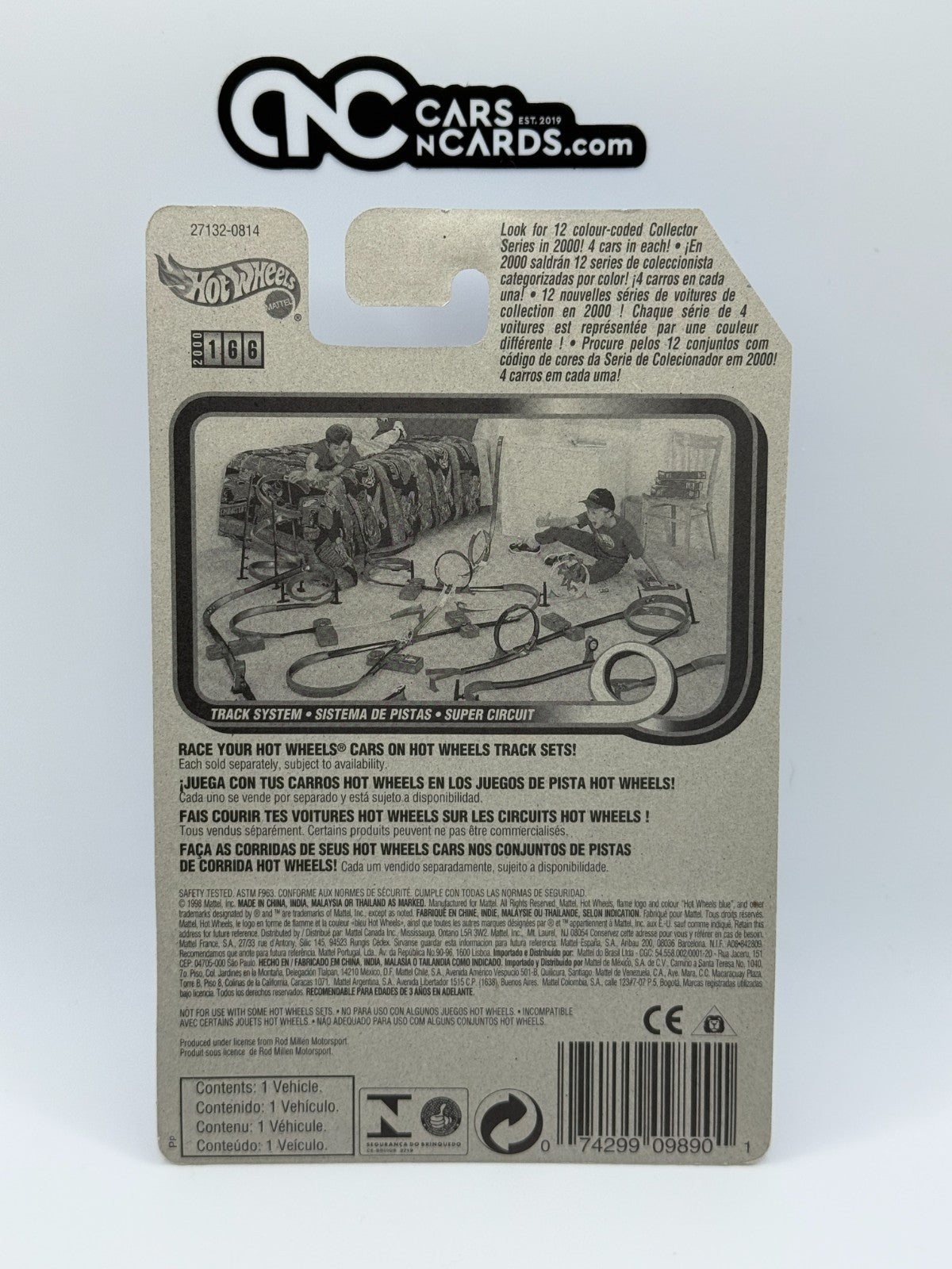 2000 Hot Wheels Pikes Peak Celica White (Card Damage)