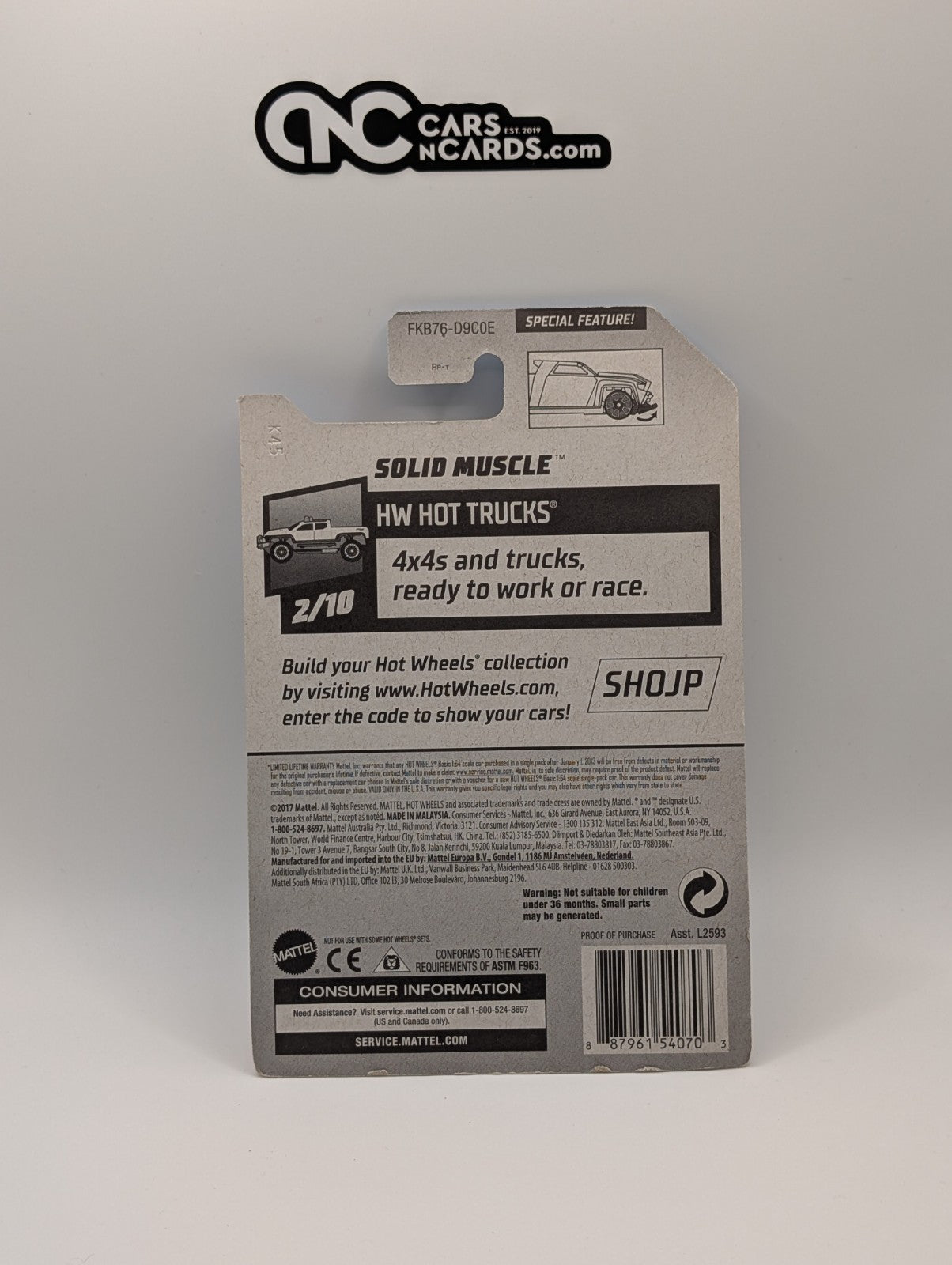 2018 Hot Wheels Solid Muscle HW Hot Trucks 2/10 Zamac