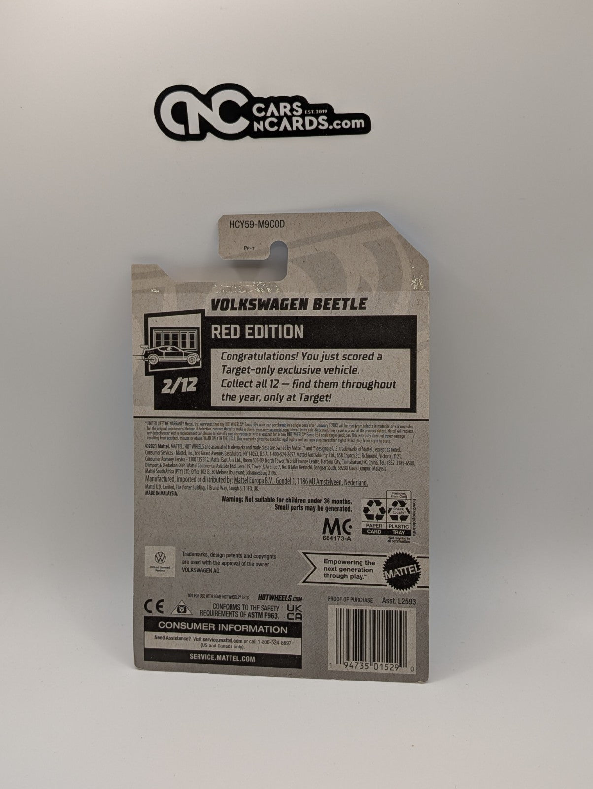 2022 Hot Wheels Volkswagen Beetle Red Edition 2/12 Target Exclusive 42/250