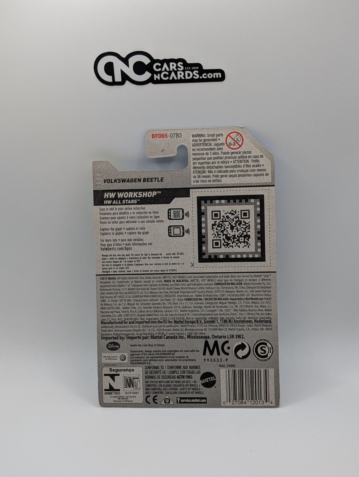 2014 Hot Wheels HW Workshop Volkswagen Beetle Herbie The Love Bug 191/250