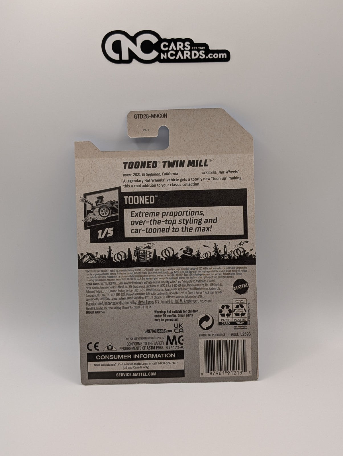 2021 Hot Wheels Tooned Twin Mill 1/5 Zamac #13/250