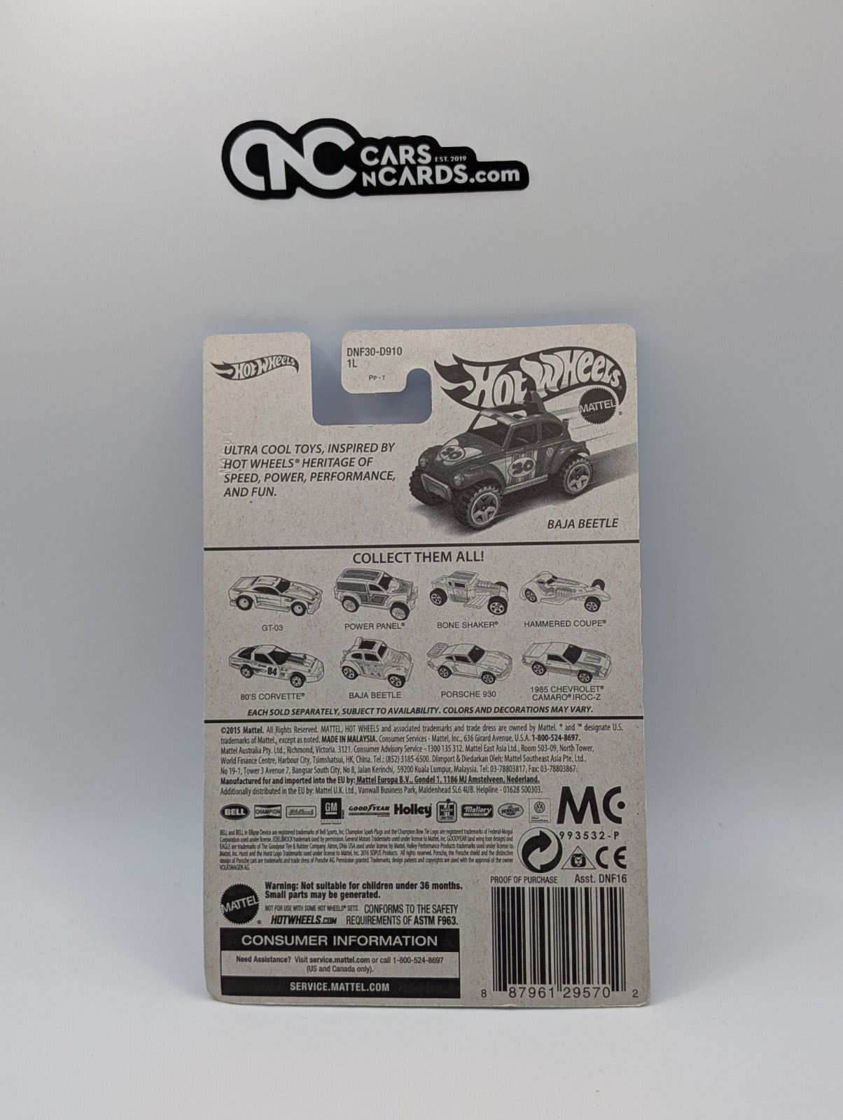 2016 Hot Wheels Retro Series Baja Beetle Red DNF30