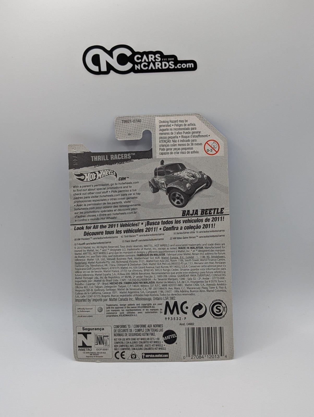 Hot Wheels Thrill Racers Jungle 4/6 Baja Beetle Blue 214/244