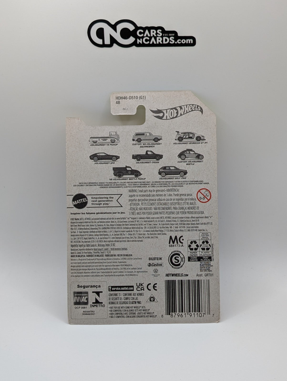 2022 Hot Wheels '49 Volkswagen Beetle Pickup 7/8 (Cracked Blister)