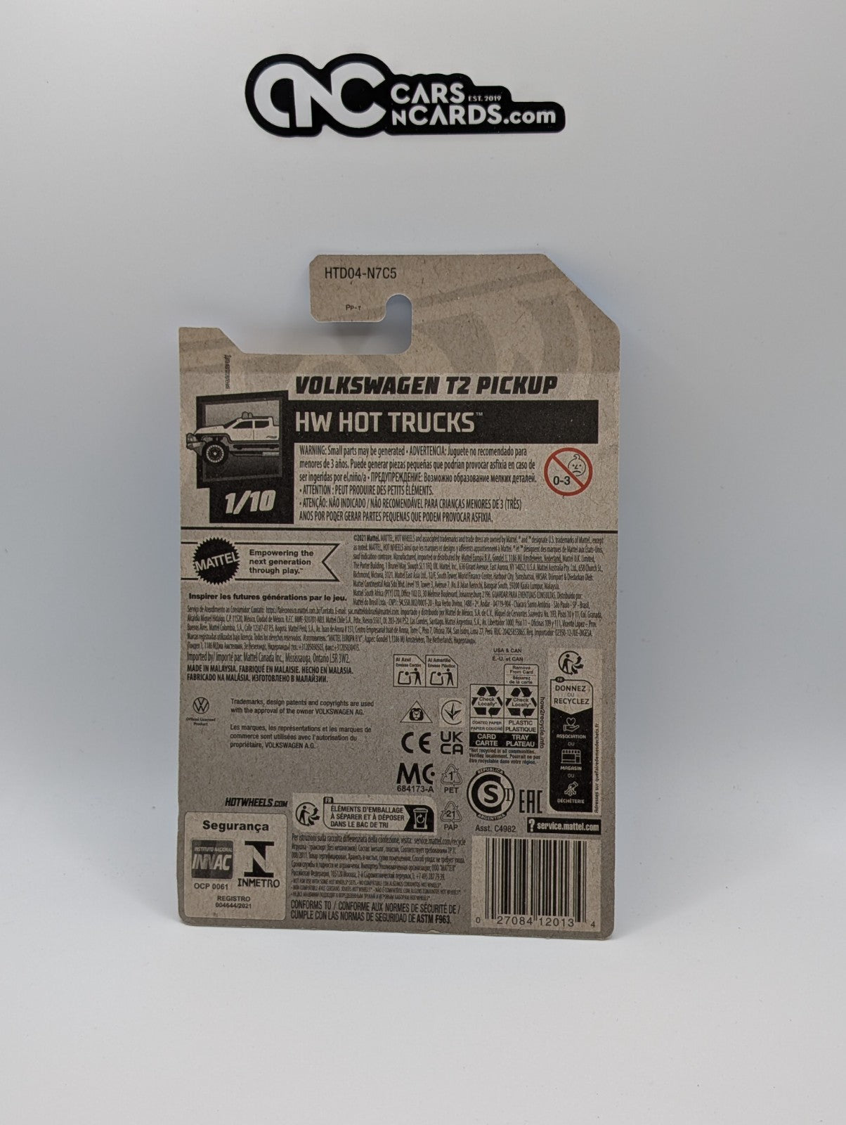 Hot Wheels HW Hot Trucks 1/10 Volkswagen T2 Pickup Gray 42/250